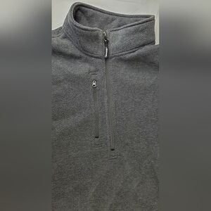 Edwards Garments Mens Herringbone Sweater Knit Jacket 1/4 Zip - Size L - EUC